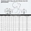 10Pcs 5 Style 304 Stainless Steel Finger Ring Settings STAS-UN0031-53-5