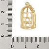 Hollow Cage Rack Plating Brass Pendants KK-Z074-28G-3