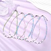 Natural Freshwater Shell & Glass Beaded Necklaces for Women NJEW-JN06082-1