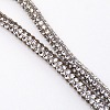 Colored Glaze Rhinestones Flexible Tube Synthetic Rubber Cord FIND-WH0091-02B-2