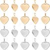 Unicraftale 20Pcs 2 Colors 304 Stainless Steel Pendant Cabochon Settings STAS-UN0023-10-1