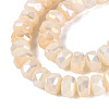 Electroplate Crackle Imitation Jade Glass Beads Strands EGLA-Q135-01A-C08-3