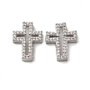 Brass Micro Pave Clear Cubic Zirconia Charms KK-Z112-33P-1