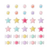 120Pcs 3 Style Transparent Acrylic Beads TACR-BT0001-03-3