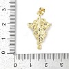 Rack Plating Brass Micro Pave Cubic Zirconia Pendants KK-H509-11G-3