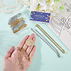 10Pcs 2 Colors 2.5MM 304 Stainless Steel Paperclip Chain Slider Necklace Making STAS-SC0021-16-3