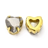 Heart Shaped Sew on Rhinestone GLAA-C024-17C-001SA-1