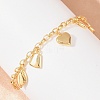 Brass Charm Bracelets BJEW-F545-01B-G-2