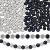 200Pcs 2 Colors Pave Disco Ball Beads RB-PA0001-10B-1