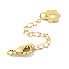 Flower Rack Plating Brass Ends with Chain and Lobster Claw Clasps KK-K367-15G-2