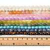 10 Strands 10 Styles Natural & Synthetic Mixed Gemstone Round Beads Strands G-FS0005-90-5