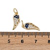 Brass Micro Pave Cubic Zirconia Pendants KK-B150-23G-3