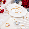 12Pcs 304 Stainless Steel Cuff Rings RJEW-BBC0001-28-4