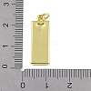 Brass Micro Pave Clear Cubic Zirconia Pendants KK-P266-06G-U-3