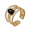 304 Stainless Steel Cuff Open Rings RJEW-F213-03G-10-4
