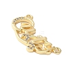Brass Micro Pave Clear Cubic Zirconia Links KK-D357-03D-G-2