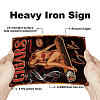 Vintage Metal Tin Sign AJEW-WH0189-410-3