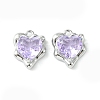 Brass Micro Pave Cubic Zirconia Charms KK-L208-06P-03-2