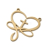 Hollow 201 Stainless Steel Pendants STAS-B136-01G-2