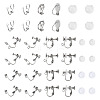 24Pcs 3 Styles 316 Stainless Steel Clip-on Earring Findings STAS-TA0006-31P-2