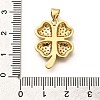 Rack Plating Brass Micro Pave Cubic Zirconia Pendants KK-L226-011G-3