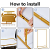Adjustable Height Iron Wedding Sign Holder AJEW-WH0410-51G-3