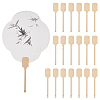 20Pcs Bamboo Short Fan Handle DIY-FH0010-40A-1