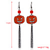 Halloween Theme Alloy Enamel Dangle Earrings FS-WG50C46-18-1
