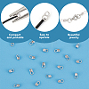 925 Sterling Silver Bead Tips with Suede Fabric Square Silver Polishing Cloth FIND-BC0013-10A-4