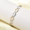304 Stainless Steel Link Chain Bracelets for Women BJEW-A051-02GP-3