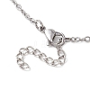 Teather's Day Alloy Red Apple Book Ruler Pendant Necklaces X1-NJEW-TA00185-5