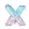 Transparent Epoxy Resin Pendants CRES-S364-002X-2