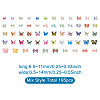 1 Box 195Pcs 21 Colors 3D Butterfly Resin Cabochons MRMJ-PJ0001-04-6