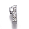 Alloy Rhinestone Slide Charms PALLOY-WH0065-28A-1