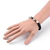 Natural Lava Rock Beads Stretch Bracelets BJEW-JB03394-01-3