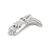 Brass Micro Pave Clear Cubic Zirconia Pendants LS-KK-D283-34P-01-2