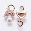Brass Micro Pave Cubic Zirconia Charms LS-RB-I077-25RG-RS-2