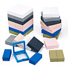 3 Bags 3 Styles Square Transparent PE Thin Film Suspension Jewelry Display Box CON-TA0001-38D-1