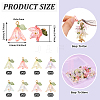 32PCS 8 Colors Transparent Acrylic Pendants PALLOY-TA0002-44-3