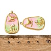 304 Stainless Steel Enamel Pendants STAS-L299-22G-02-3