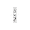 Eco-Friendly Zinc Alloy Slide Charms ALRI-WH0001-01P-I-1