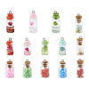 Fashewelry 28Pcs 4 Style Glass Wishing Bottle Pendant Decorations GLAA-FW0001-01-8