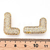 Brass Micro Pave Cubic Zirconia Pendants KK-N254-06G-L-3