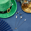 7Pcs Brass Brooches JEWB-DR00034-4
