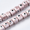 Handmade Porcelain Ceramic Beads Strands PORC-T006-01J-1