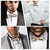Puzzle Pattern Adjustable Wood Bow Ties AJEW-WH0348-37-5
