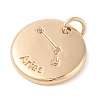 Brass with Clear Cubic Zirconia Pendants LS-KK-N256-24A-G-2