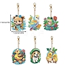 Animal Theme DIY Diamond Painting Keychain Kit PW-WG25379-01-5