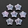 Two Tone Transparent Spray Painted Glass Beads GLAA-T022-25-C07-1