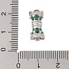 Rack Plating Brass Micro Pave Clear Cubic Zirconia Screw Clasps KK-S384-25P-02-3